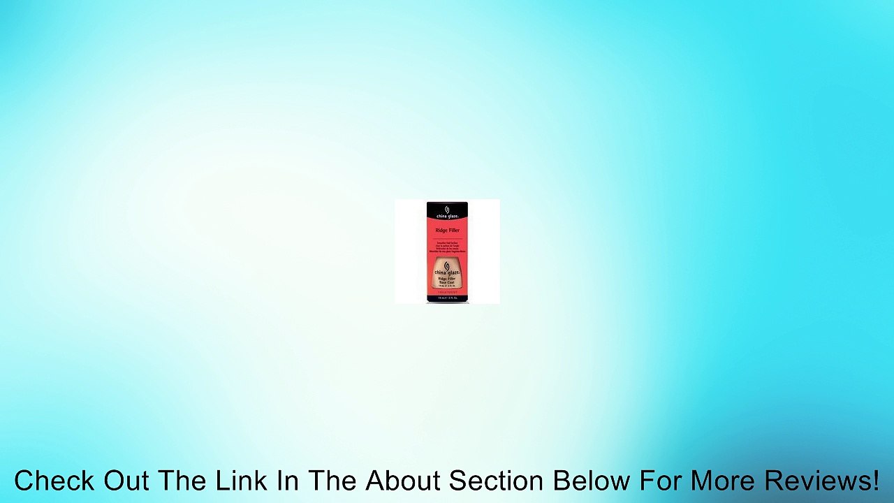 China Glaze RIDGE FILLER BASE COAT Fill Nail Polish 70246 Treatment .5 oz Mani Review