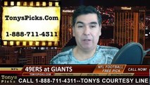 New York Giants vs. San Francisco 49ers Free Pick Prediction NFL Pro Football Odds Preview 11-16-2014