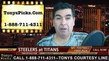 Tennessee Titans vs. Pittsburgh Steelers Free Pick Prediction NFL Pro Football Odds Preview 11-17-2014