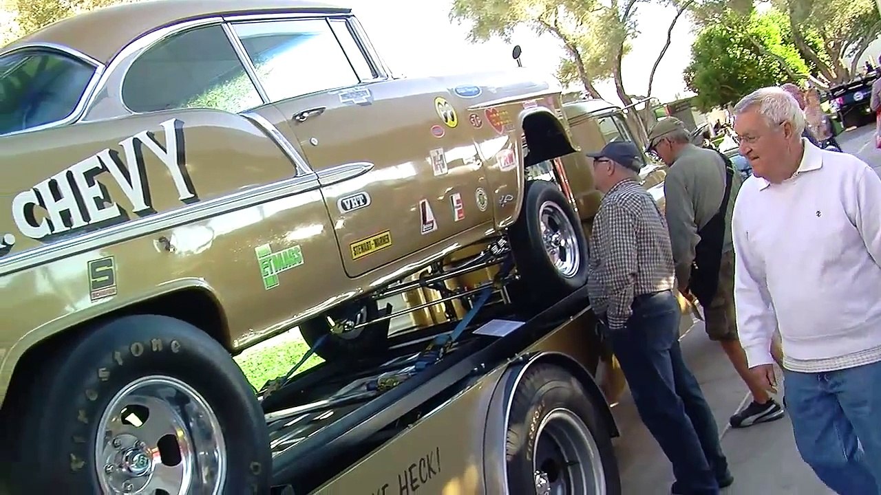 1955 Chevy Gasser Mr. Chevy and Hauler at SEMA 2014 V8TV Video