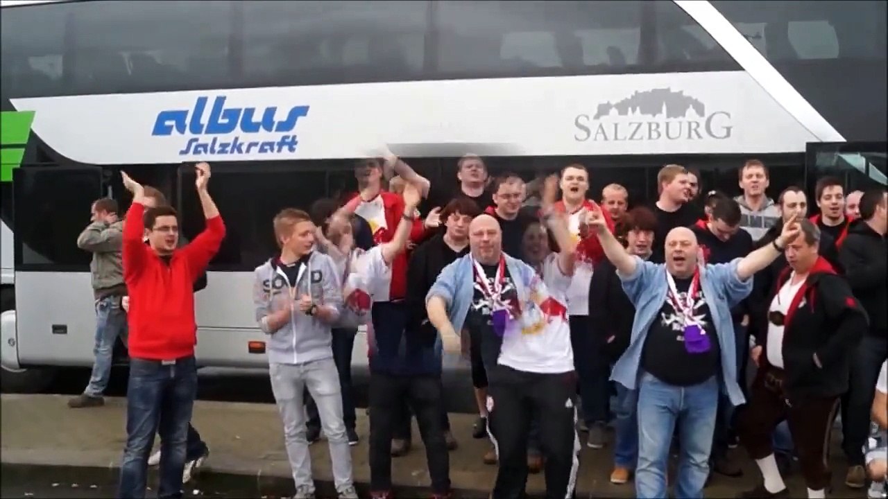 Red Bull supporters celebrating