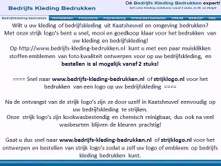 Kleding bedrijfskleding bedrukken Kaatsheuvel