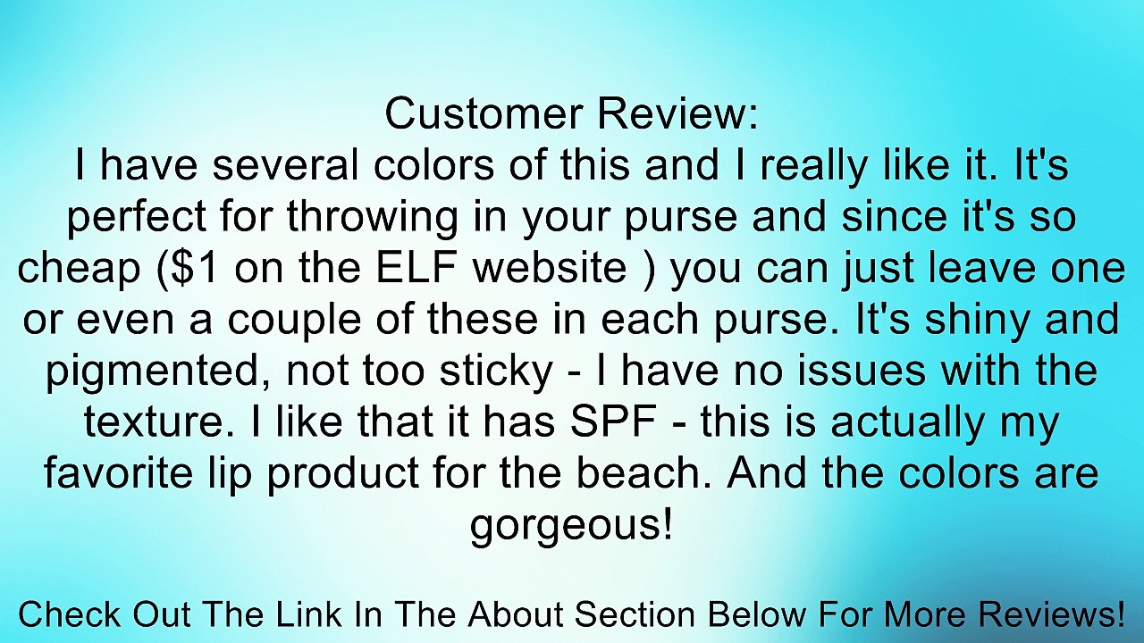 e.l.f. Super Glossy Lip Shine Review