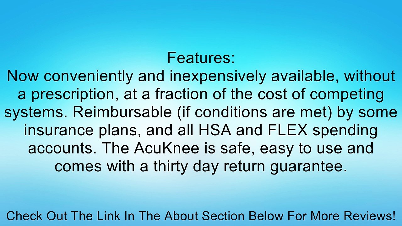 Acuknee Osteoarthritis and Knee Pain Treatment System