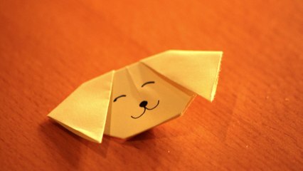 Origami: How to Make a Dog Head - Simple Paper Folding