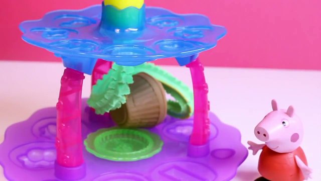 Chef Peppa Pig Cupcake Dough Playset Candy Container Play Doh Candy Jar Cupcake Tower Hasbro Toys