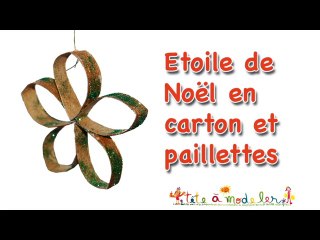 Etoile en carton et paillettes
