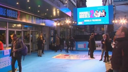 Stars of Horrible Bosses 2 walk the blue carpet for world premiere