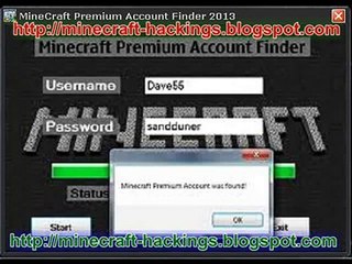 Get free Minecraft premium with MineCraft Premium Account Finder 2013