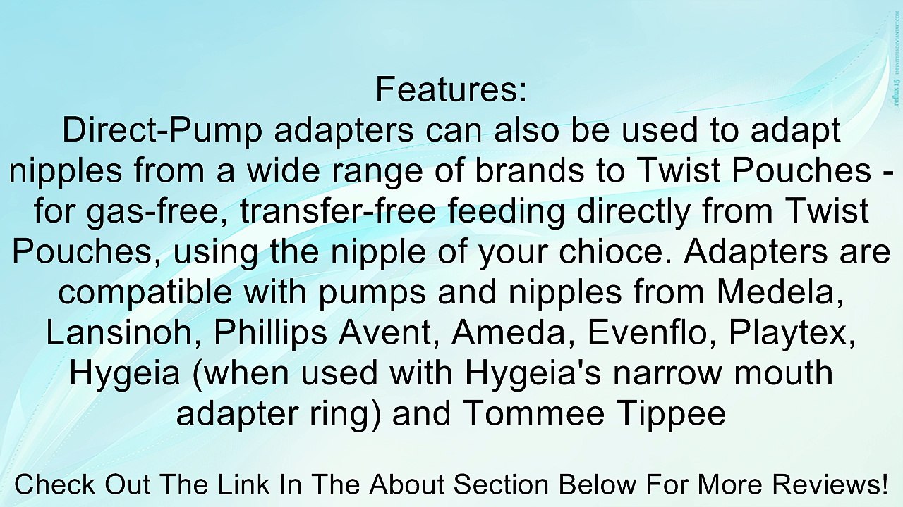 Direct-pump Adapters for Kiinde Twist Pouch Breastmilk Storage Pouches (10pk) Review