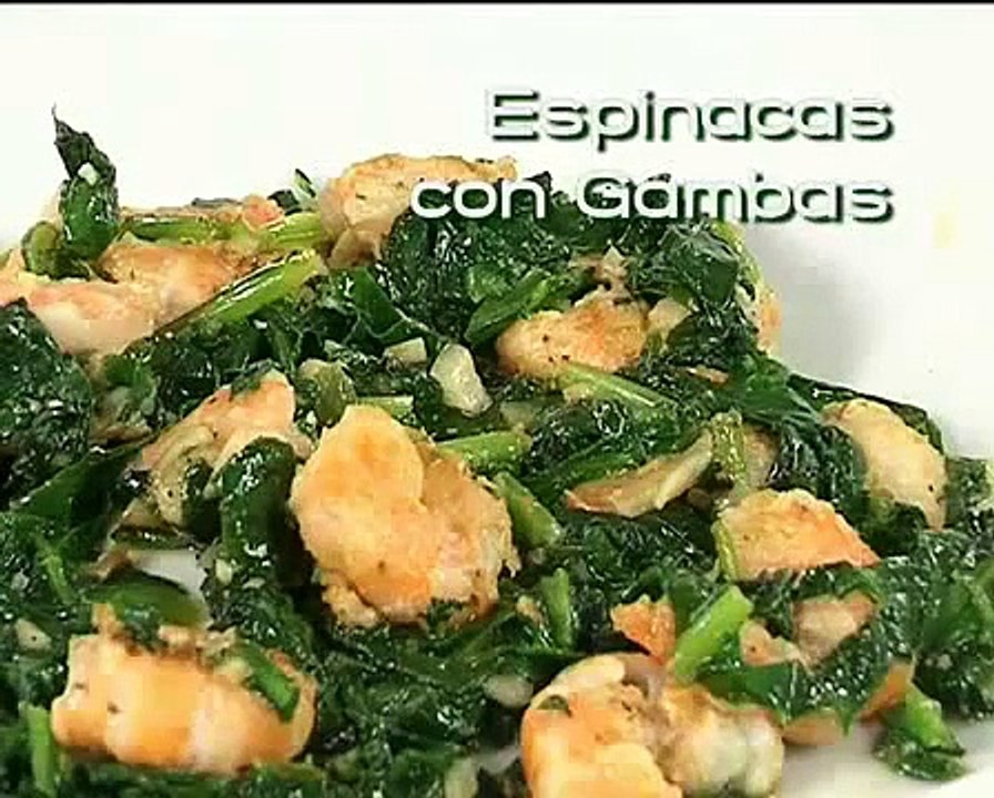 Dieta Comidas Adelgazantes, Espinacas Gambas, receta