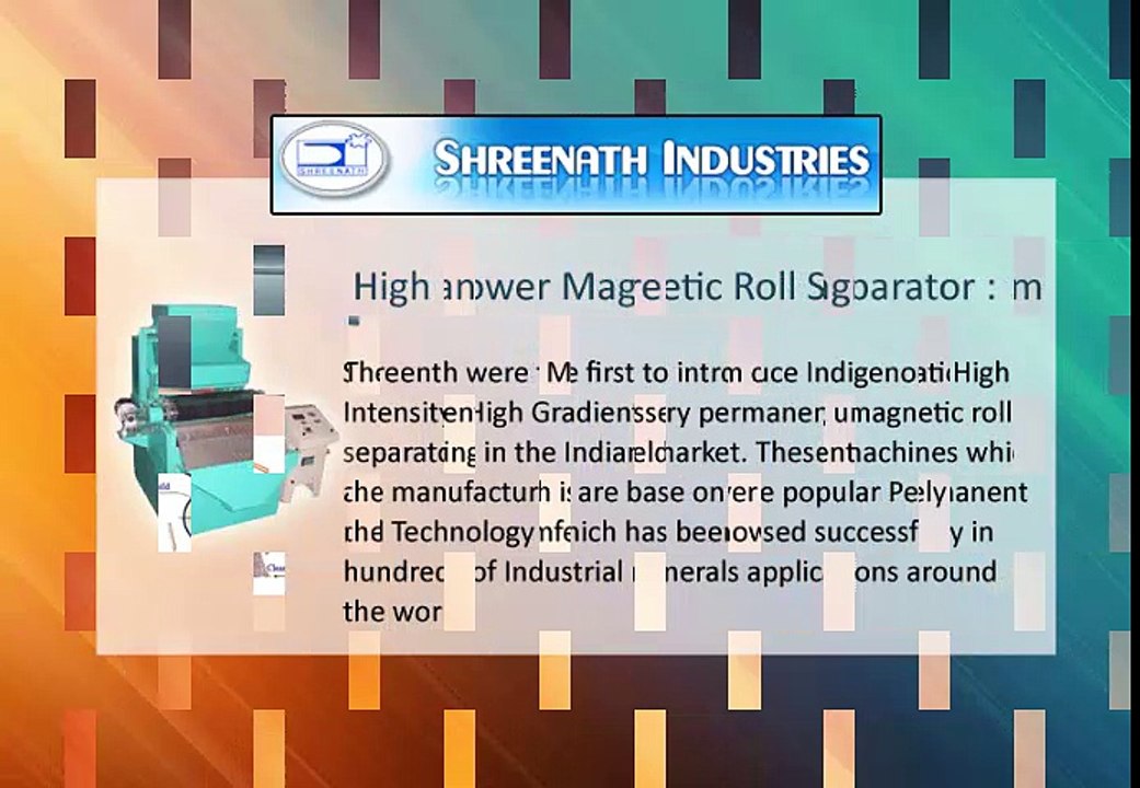 Magnetic separator manufacturers, Industrial magnetic equipments