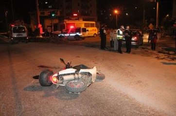 Kaza Yapan Motosiklet Sürücüsünün Dili Koptu