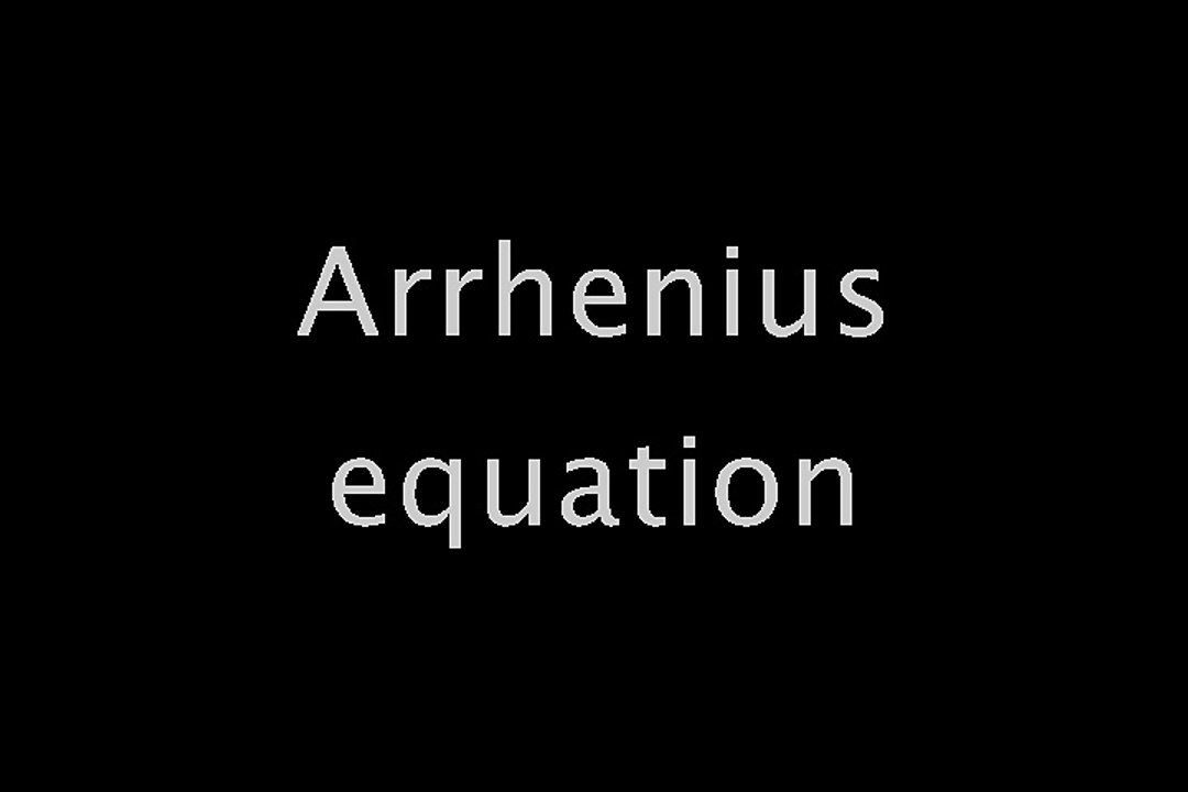 Arrhenius equation
