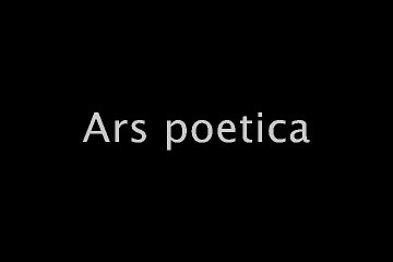 Ars poetica