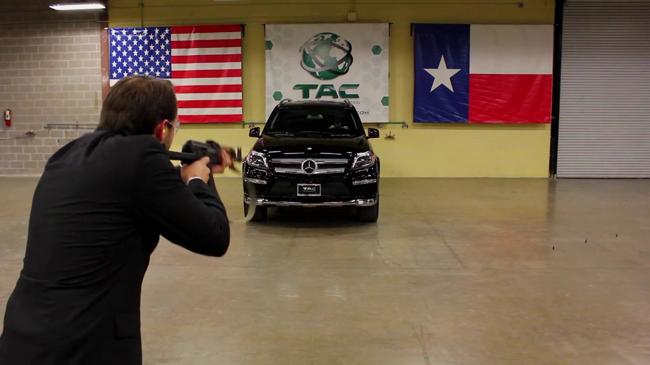 AK-47 shots VS Armored Mercedes-Benz!