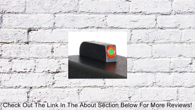 Ultimate Arms Gear Pro 3 Dot Tactical Combat Target Glock Front And Rear Ghost Ring Sight Set with High Visibility Green Dot Trijicon Tritium with Orange Outline for Glock Pistol 17 19 22 23 24 26 27 33 34 35 37 38 39 + 1.5 Front Sight Adjustment Stainle