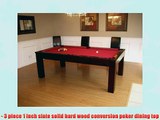 Monaco Wood Dining Poker Pool Table Mahogany or Black Finish