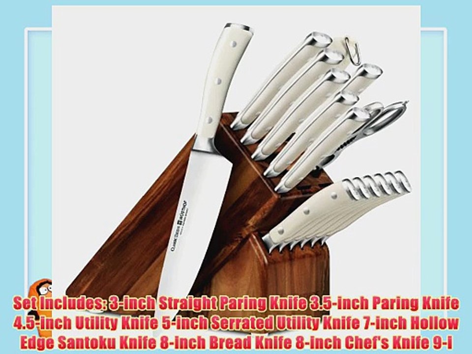 Wusthof Classic Ikon Creme 16piece Acacia Knife Block Set