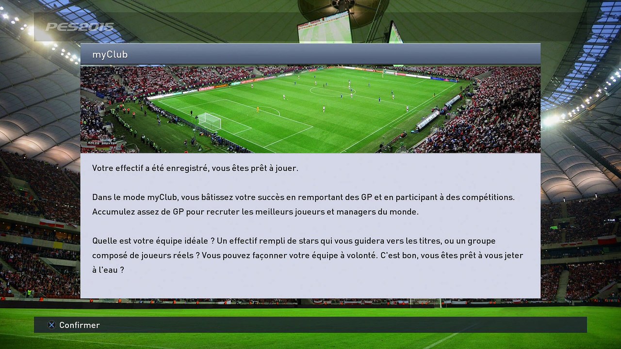 Pro Evolution Soccer 2015 - Didactitiel MyClub 1/3