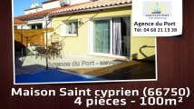 A vendre - maison/villa - Saint cyprien (66750) - 4 pièces - 100m²