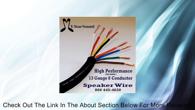 13 GAUGE 8 CONDUCTOR SPEAKER / SNAKE WIRE USA MADE HI END (25 Ft) Review