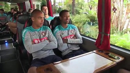 Ronaldo célèbre ses buts à l'entrainement