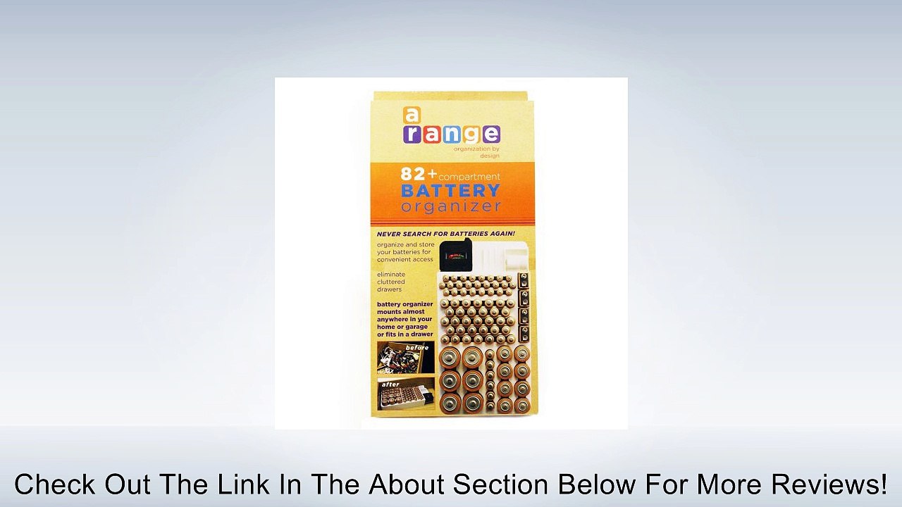 Battery Storage Rack Organizer Removable Tester Hold 66 Holder AAA 9V C D New Review