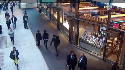 CCTV shows diamond heist thief walking around before the theft