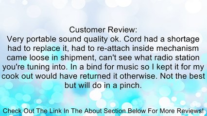 TOWER STEREO SPEAKER WITH FM RADIO Review