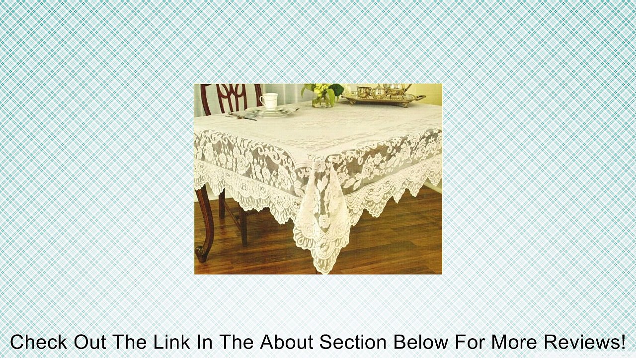 SUPERB QUALITY IVORY CREAM INTRICATE LACE COUNTRY TABLE CLOTH TOPPER 52" SQUARE **FIL** Review