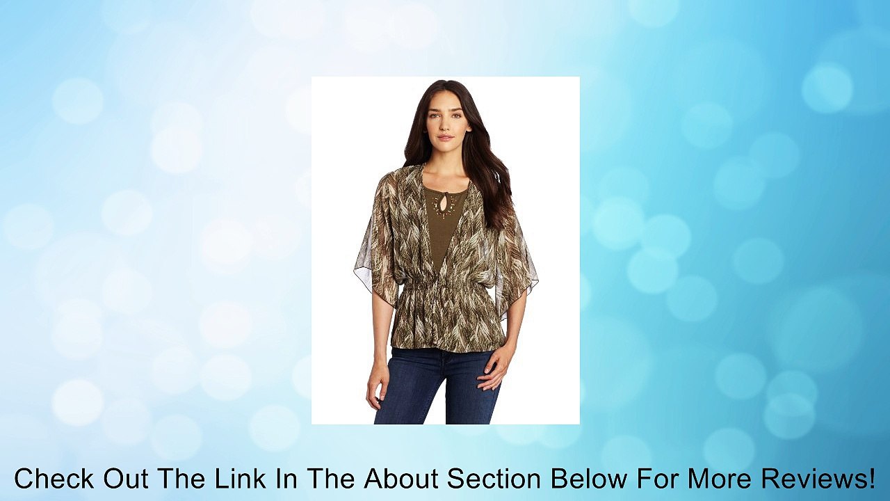 Sag Harbor Women's Petite Tape Yarn Shrug Sweater, Olive Green, Petite/Small Review