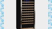 Edgestar 121 Bottle Single Zone Builtin Wine Cooler Stainless Steel and Black
