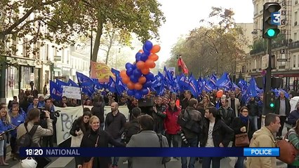 Les gardiens de la paix manifestent