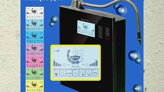 Alkaline Water Ionizer Machine Galaxy Black IUNIQUE Best Antioxidant Filter for Ionized Water 5 Plates 9 Stage Filters S