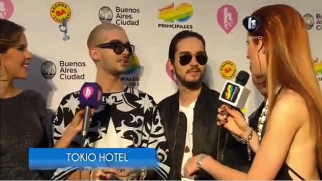 Tokio Hotel on the red carpet Los40 Argentina