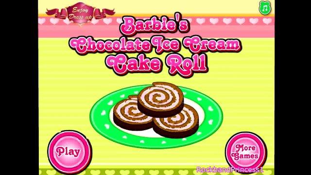 Barbie Chocolate Ice Cream Cake Roll Game Cooking Games