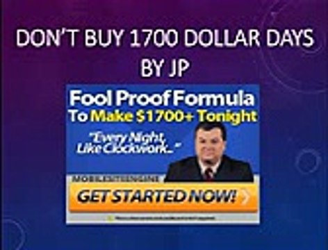 DON’T BUY 1700 Dollar Days by JP - 1700 Dollar Days VIDEO REVIEW