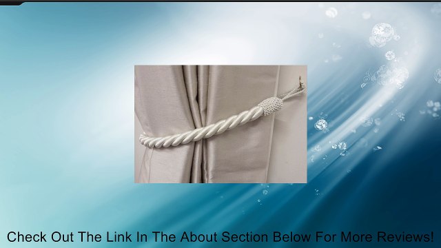 2 X STUNNING WHITE THICK LARGE ROPE SATIN CURTAIN DRAPE TIE BACKS TIEBACKS 32 Review