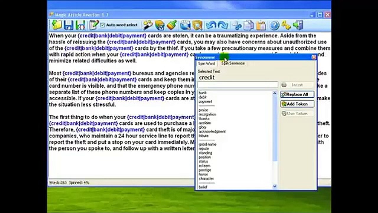 Article Rewrite Tool - Magic Article Rewriter And Magic Article Submitter