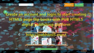 Video Tutorial – How to create an account and login to create HTML5 digital flipbooks with digital publishing software?