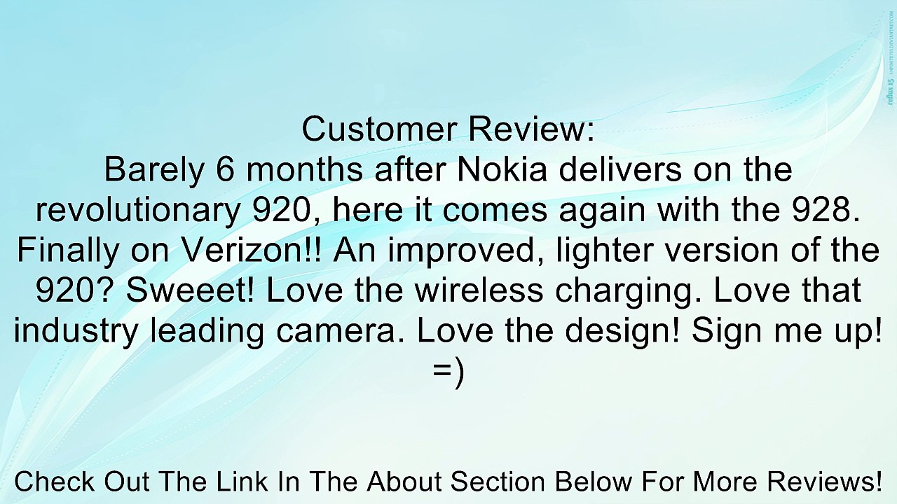 Nokia Lumia 928, Black 32GB (Verizon Wireless) Review