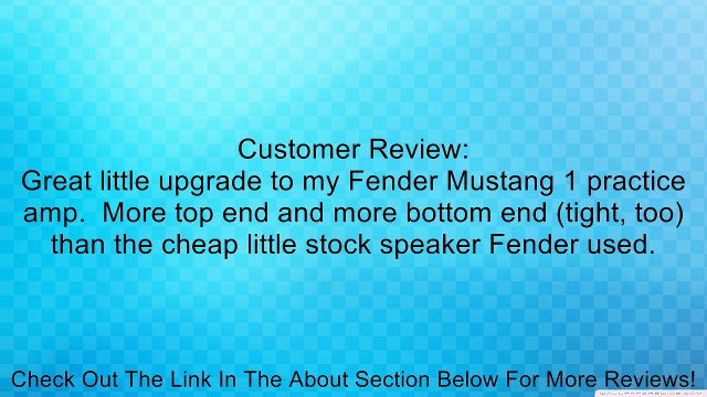 Speaker - 8 Celestion Eight 15, Ceramic, 15W, 8 Ohm Review