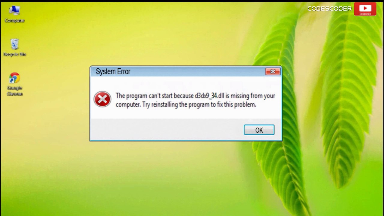 How to Fix D3DX9_34.dll Missing Error.