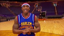 Amazing new World Record Backwards Basketball Shot by Harlem Globetrotter's player!