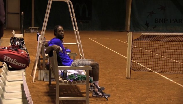 Coupe Davis : Gaël Monfils fait durer l'entraînement !