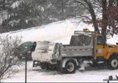 Snow Plow Gets Stuck in the Snow