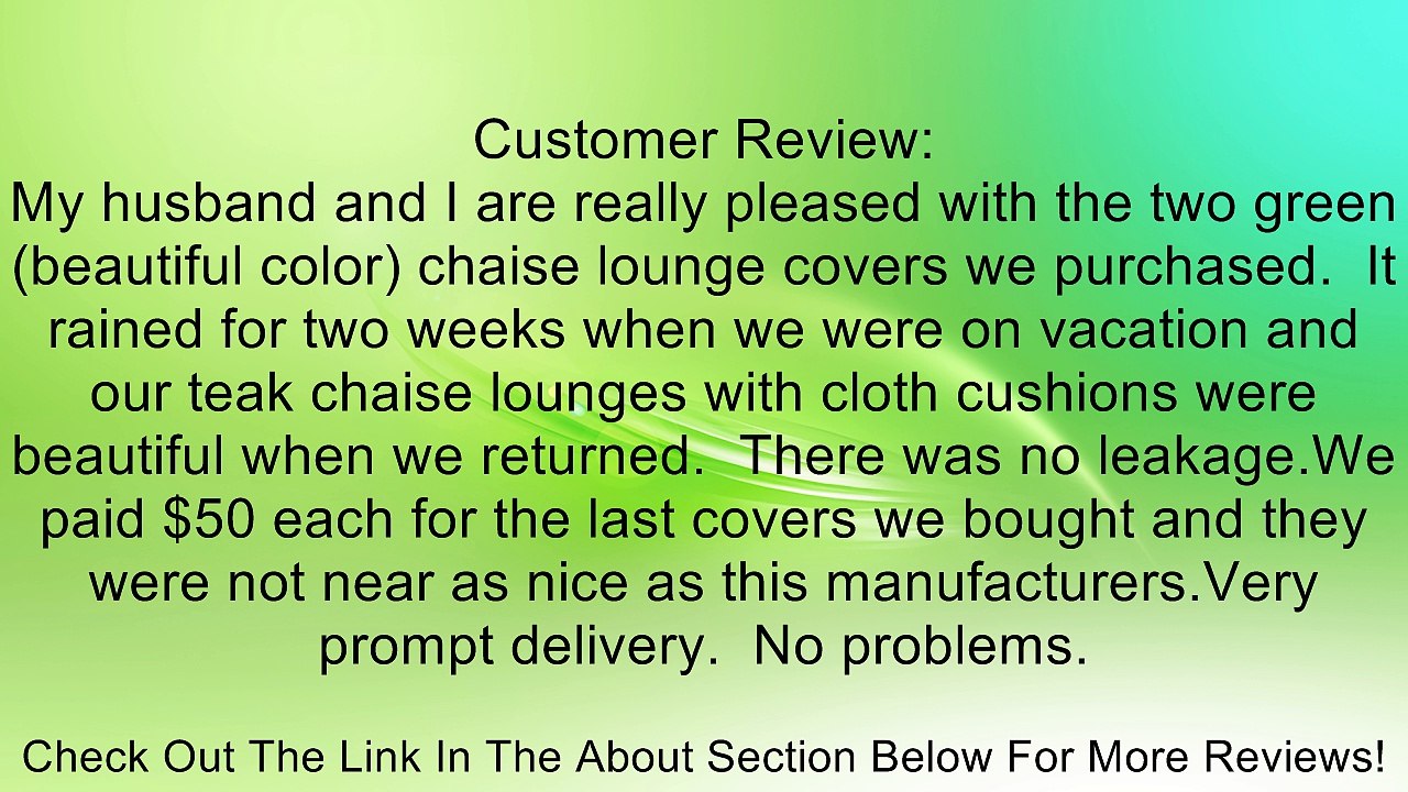 CoverMates Chaise Lounge Cover Review