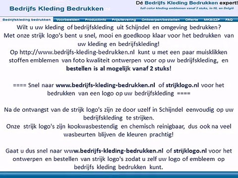 Kleding bedrijfskleding bedrukken Schijndel