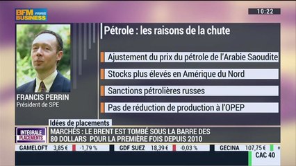 Pourquoi le cours du pétrole s'effondre t-il?: Francis Perrin - 14/11
